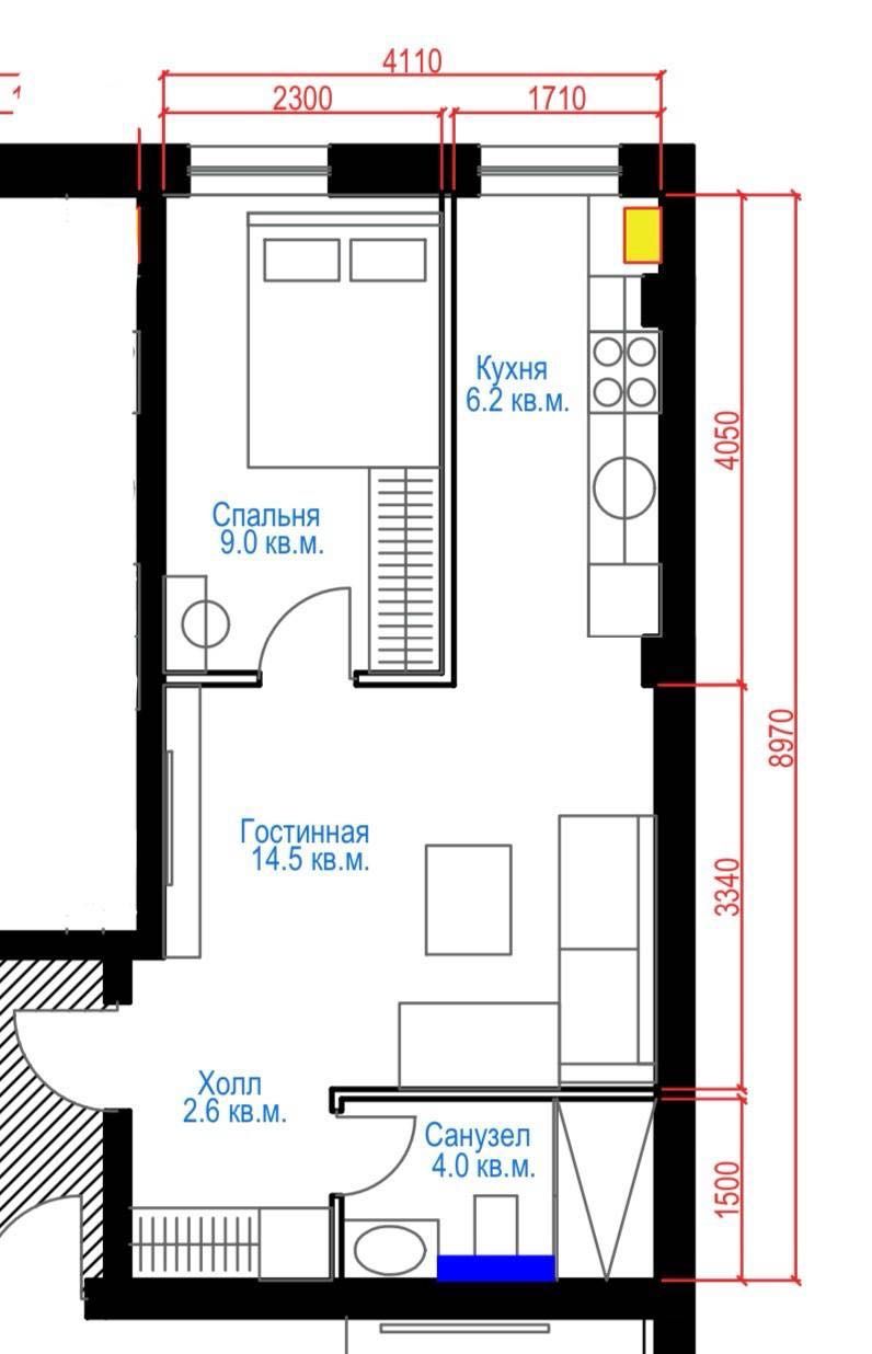 Продаю квартиру 35 кв.м., Экобазар, массив ФЕРУЗА Евро 2/8/9 Срочно