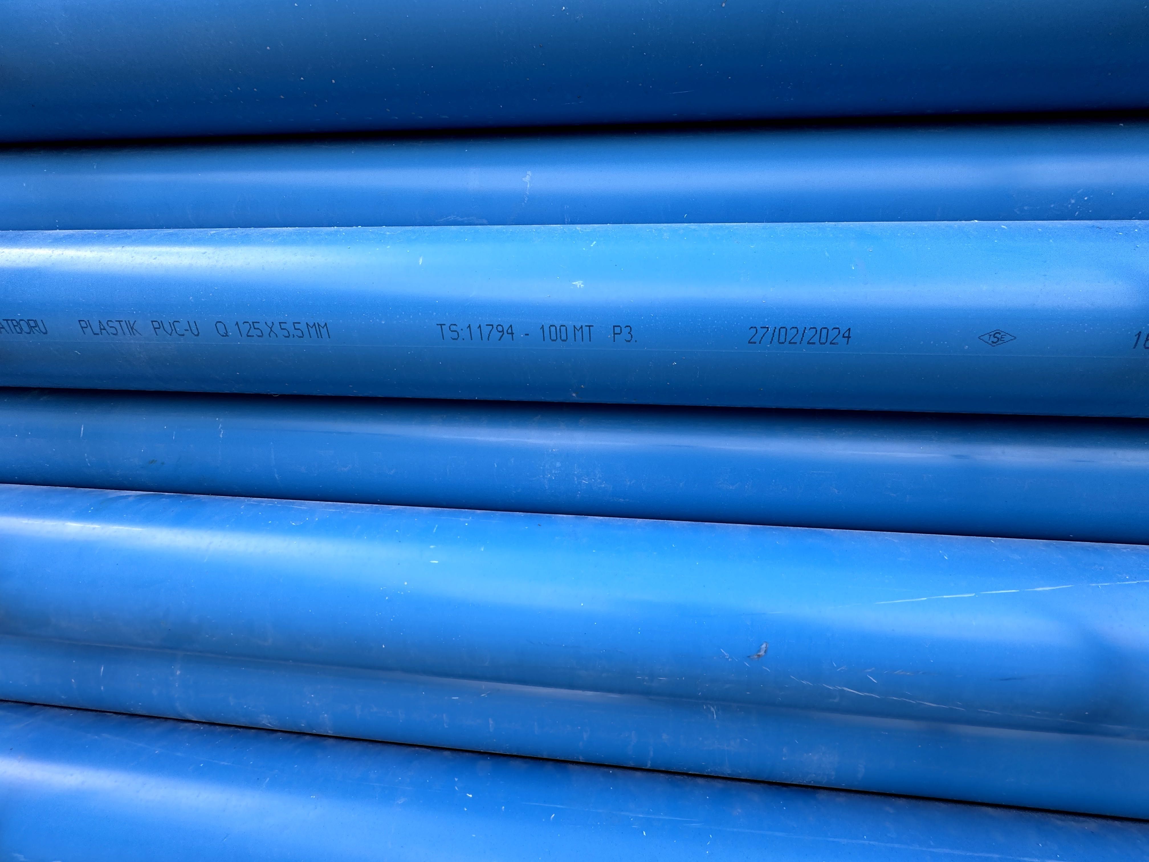 PVC сондажни тръби със сертификат, налични ф125,ф140,ф160,ф175,ф200мм