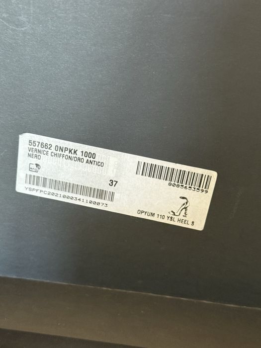 Saint Laurent Opyum black sandals 37