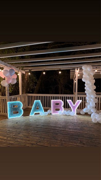 Продам обьемные буквы Baby (для гендер пати и детских вечеринок)