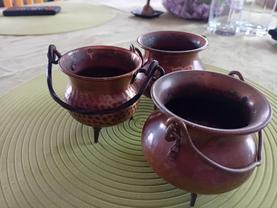 Set ceai din cupru. Mini ceaun cupru