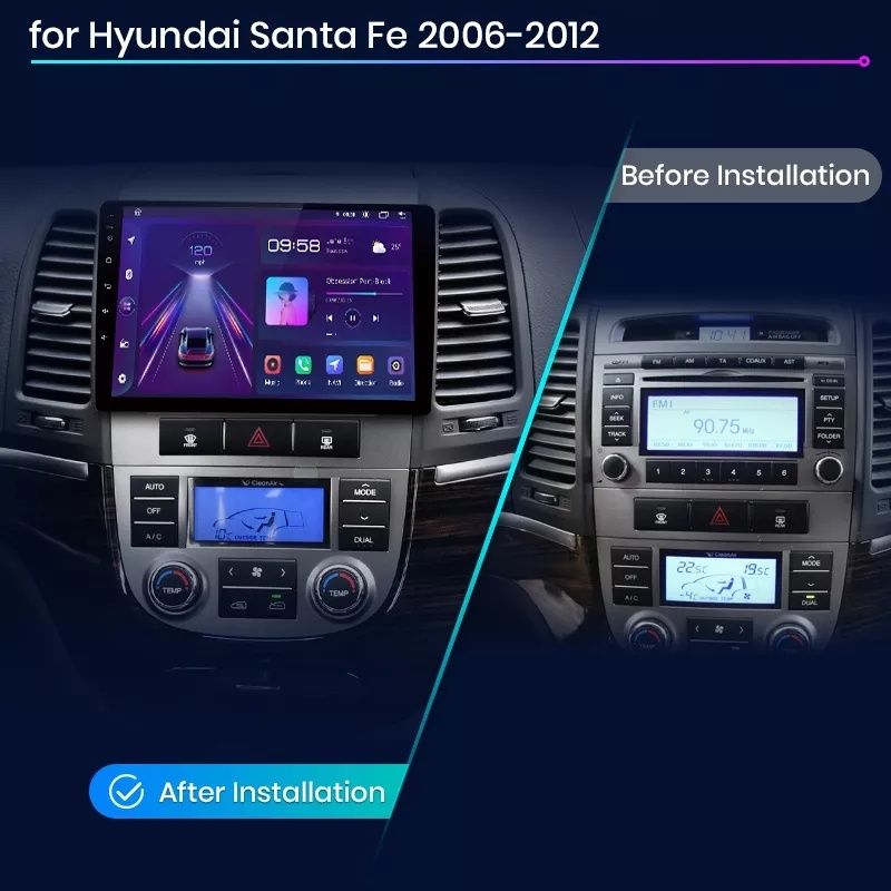 Hyundai Santa Fe мултимедия Android GPS Навигация