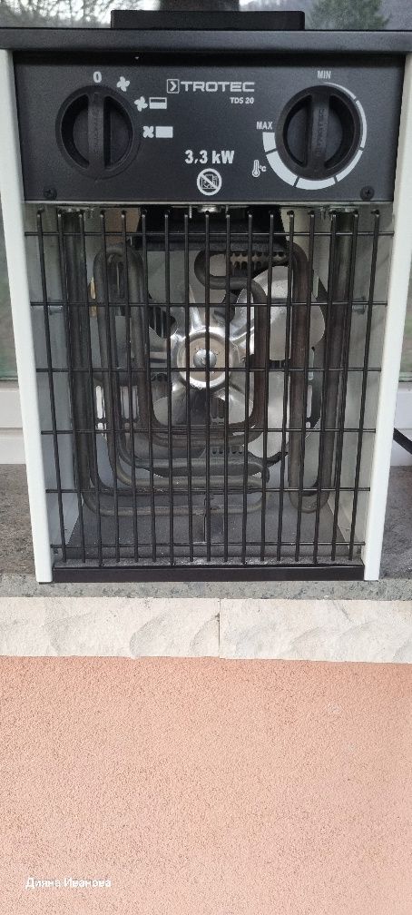 Електрически монофазен калорифер TROTEC TDS 20, 3.3 kW, 335 м³/ч
