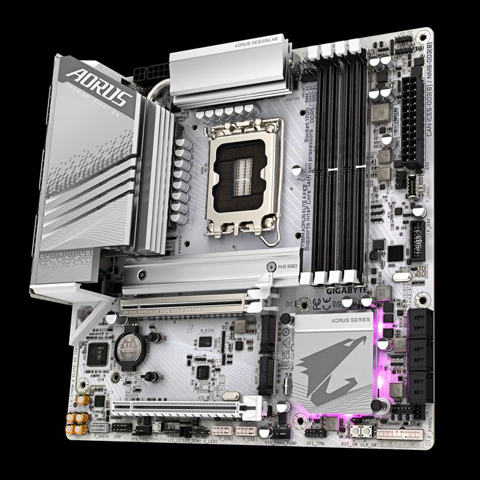 Новая материнская плата GIGABYTE Z790M AORUS ELITE AX ICE. Сокет 1700.