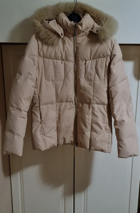 Geaca puf cu blanita de vulpe
