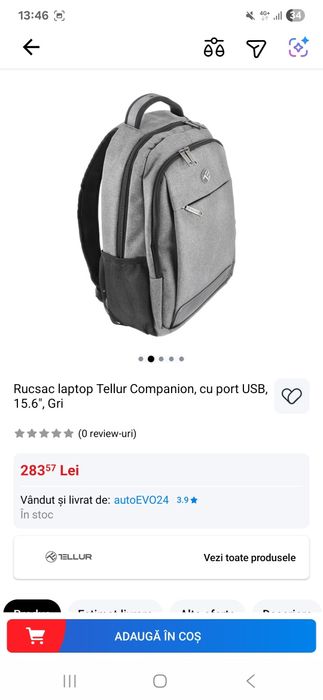 Rucsac ghiozdan bagaj de mana de laptop Tellur