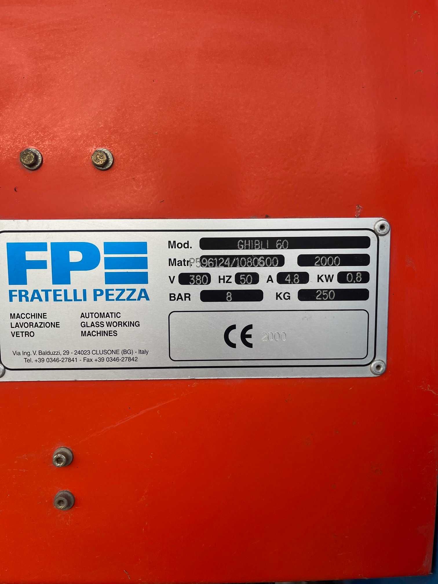 Cabina / masina de sablat sticla Fratelli Pezza