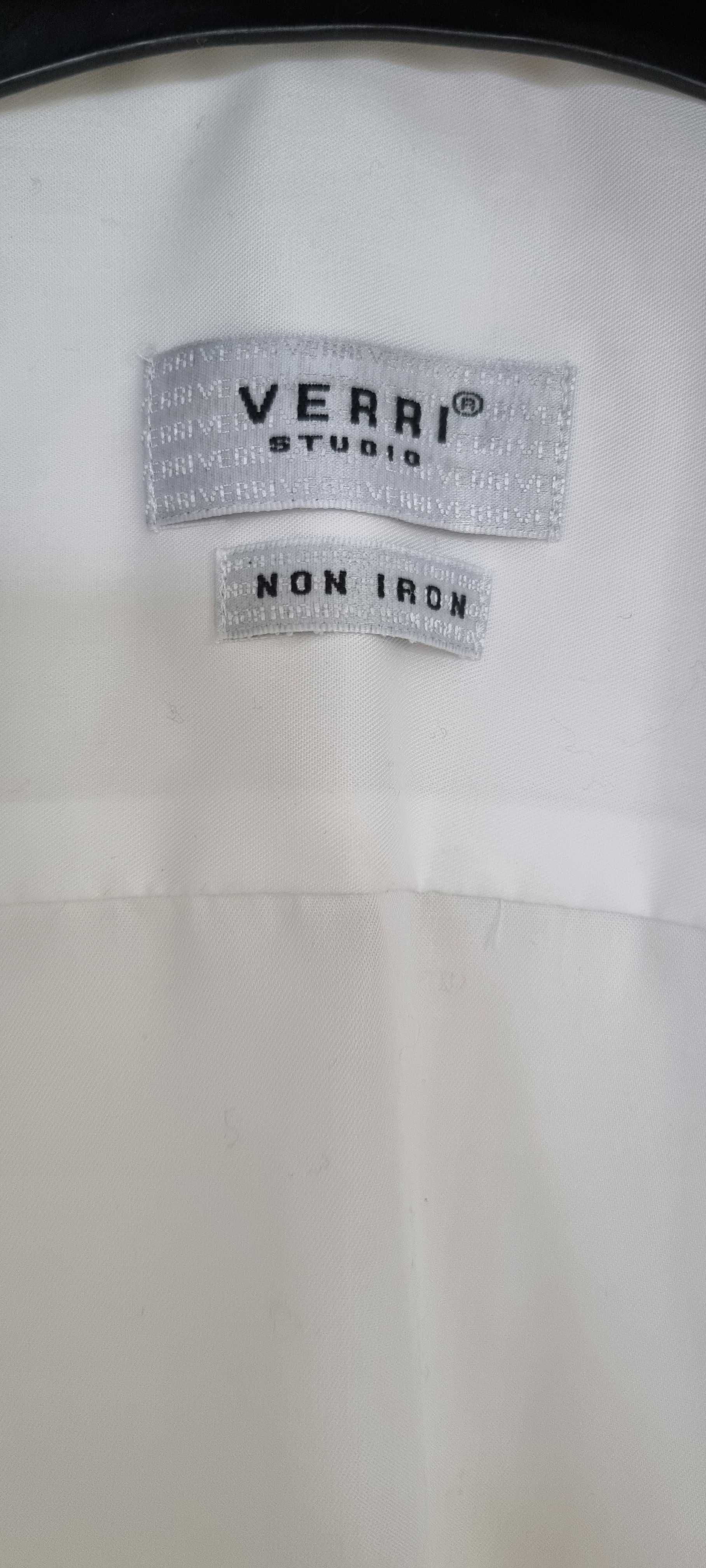 Verri Studio- Camasa - Bumbac - M - Alba - Classic - Non-Iron - Nou