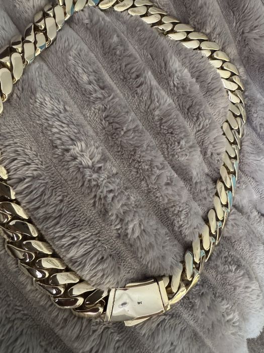 Lant si bratara barbateasca placate cu aur de 14k . 1 la 1 cu original