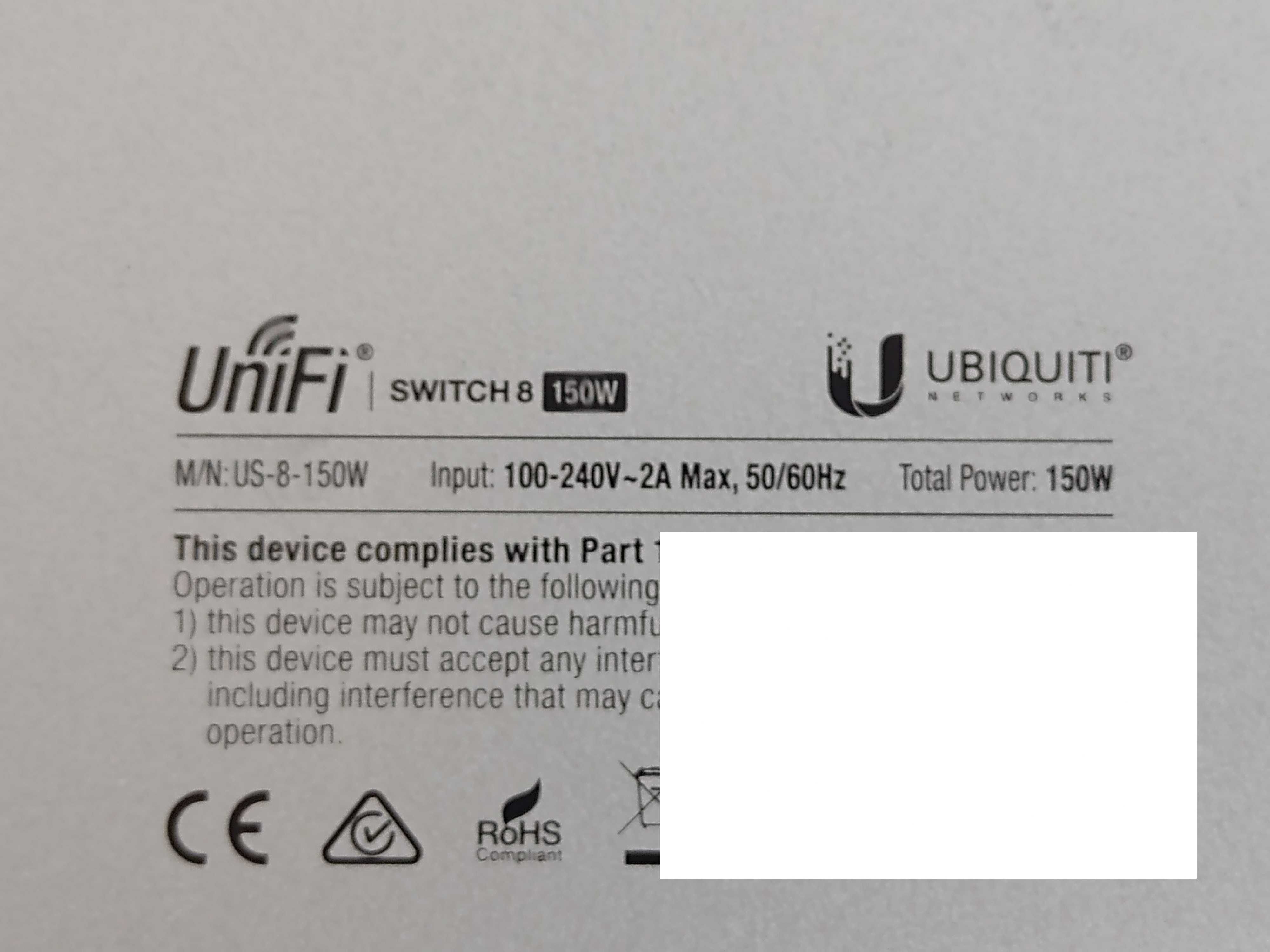Ubiquiti Switch 8 150w