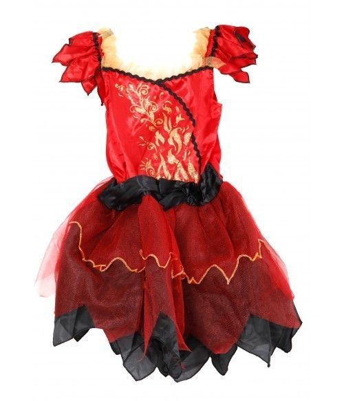 Costum Halloween, carnaval NOU, rochie Diavolita 3-4 ani si 11-12 ani