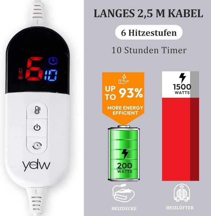 Patura Electrica YDW cu Oprire Automata 200x180 cm