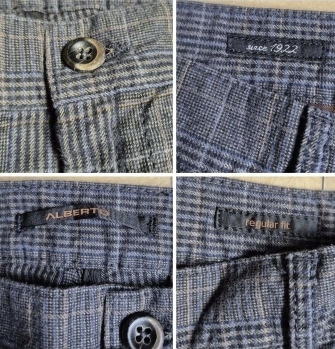 Pantaloni Bărbătești Alberto Lou-J Colour Check, Regular Fit - W36/L34