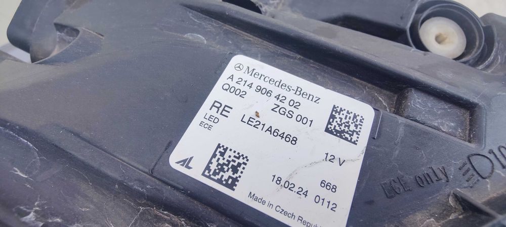 far dreapta mercedes e class w214 avariat