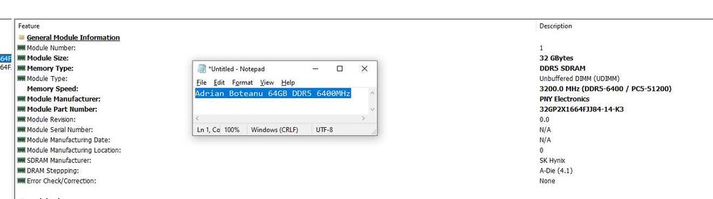 Memorie RAM 32GB / 64GB DDR5 6400MHz CL32 RGB