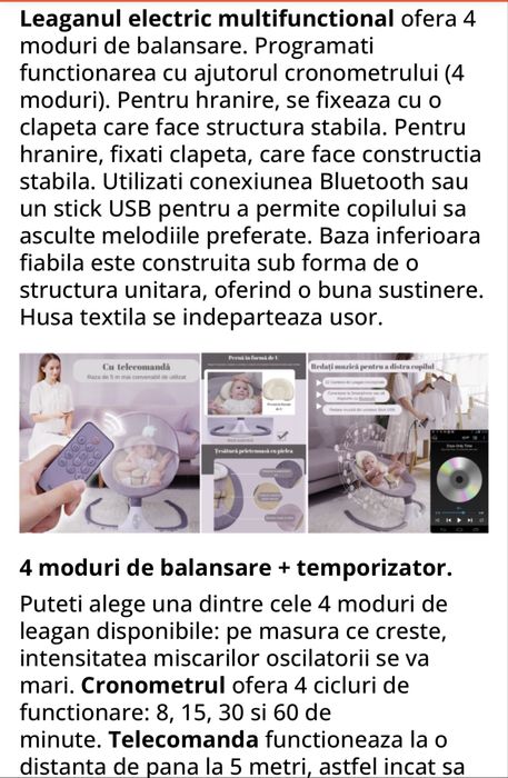 Balansoar electric bebelusi