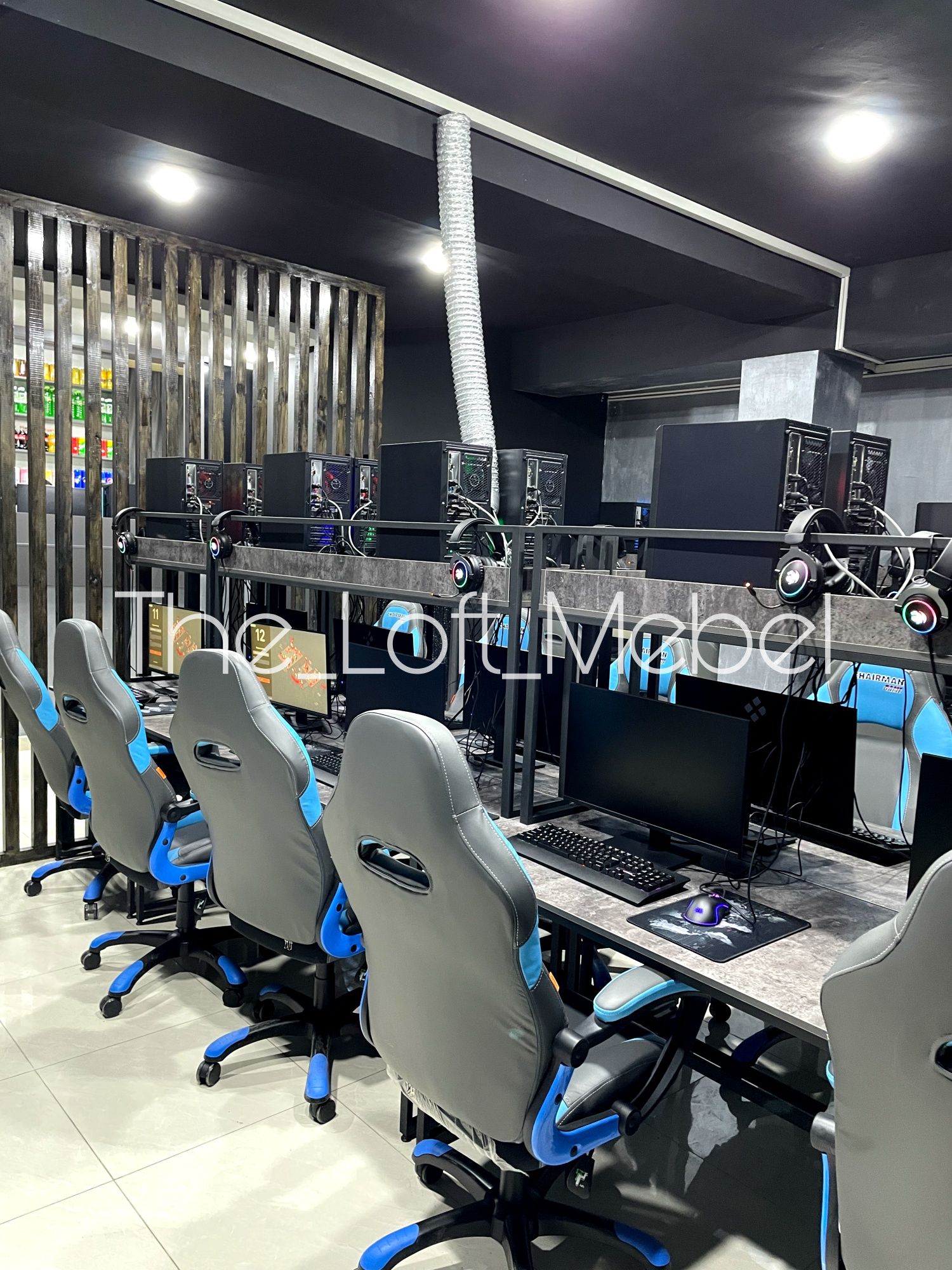 Game club Мебель в стиле ЛОФТ. Для 10 человек 500$