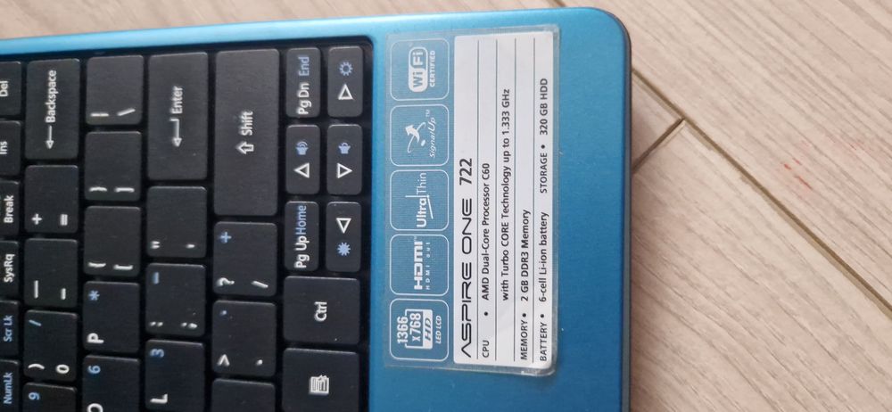 Laptop Acer Aspire One 722 albastru