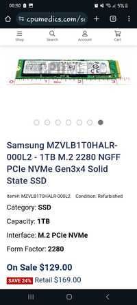 SSD M.2 1TB Samsung NVMe