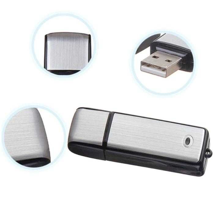 Мини Диктофон Флашка 16Gb Аудио Рекордер Скрит Звукозапис 24ч. Батерия