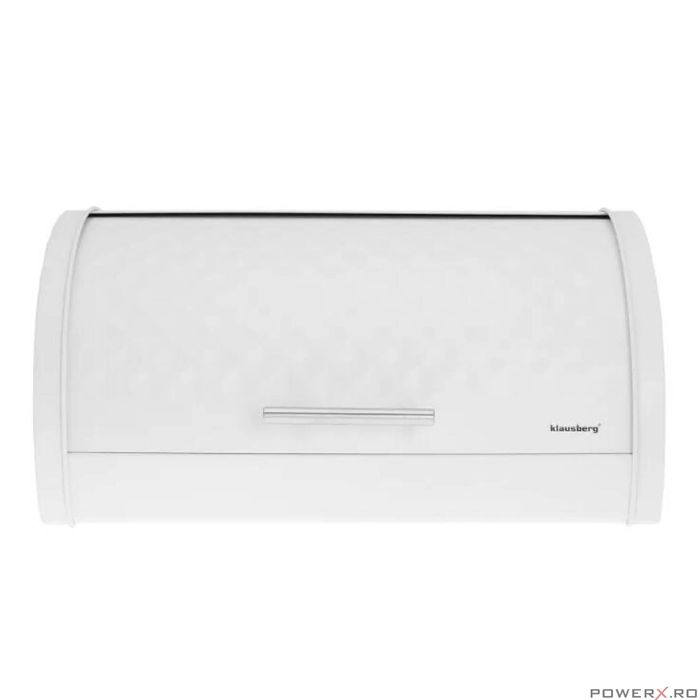 Cutie pentru paine, otel inoxidabil, 38x28x18,5 cm, alba, Klausberg