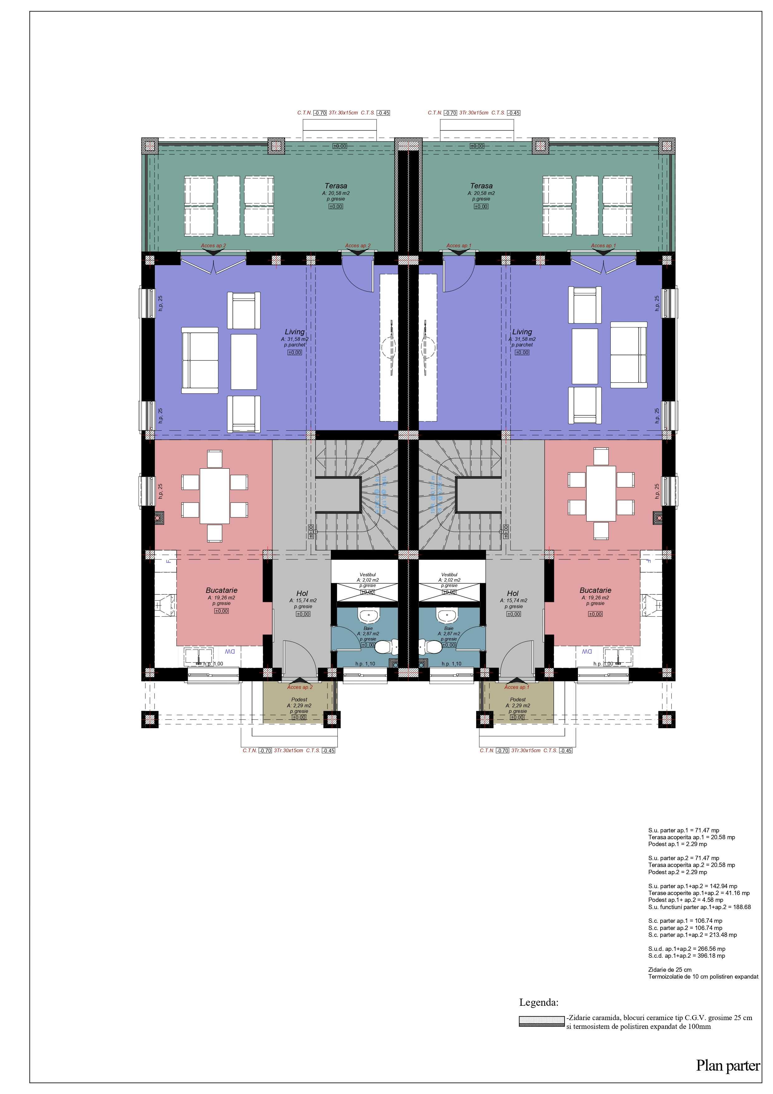 Proprietar vand duplex stil mediteranean langa de padure Str.Parului