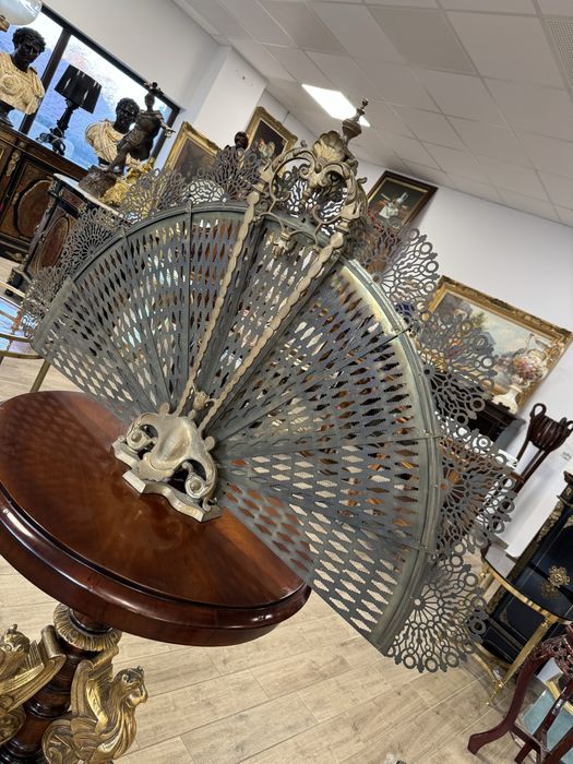 Paravan de semineu din bronz masiv