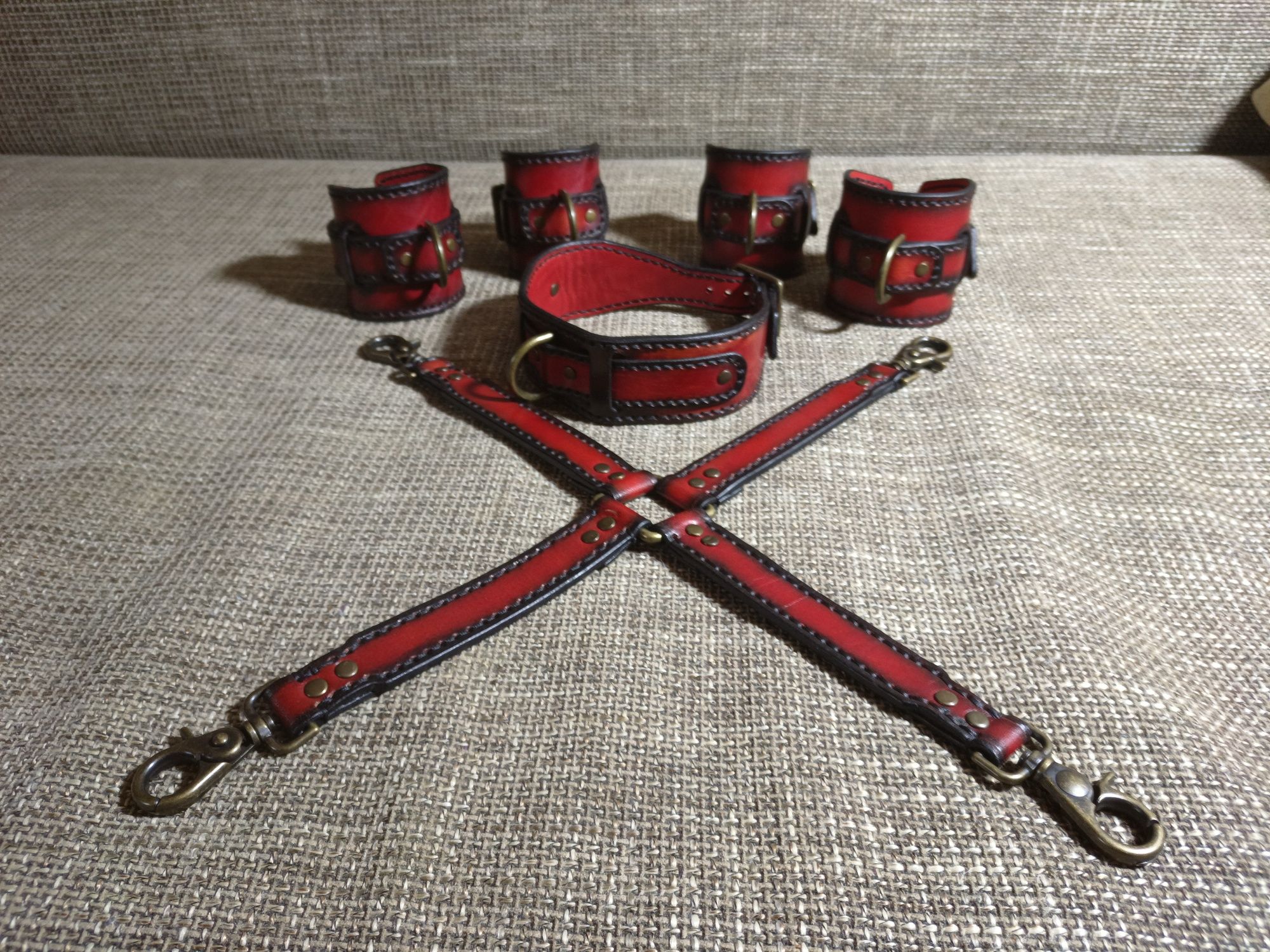 Set bondage, fetish, BDSM piele naturală, handmade