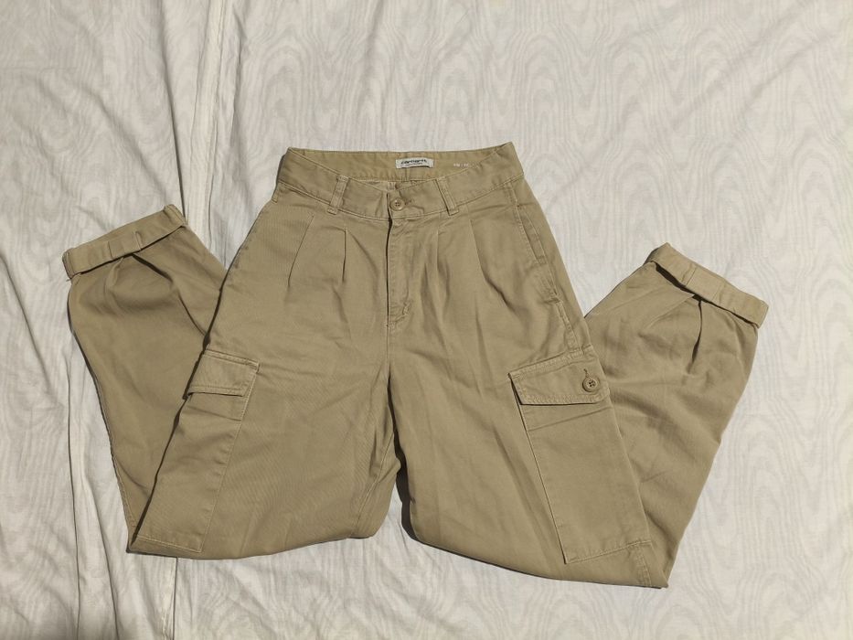 Pantaloni Carhartt WIP Collins 34cm lățime talie cargo buzunare casual