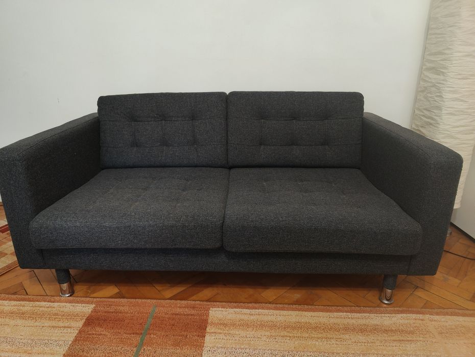 Canapea Ikea LANDSKRONA 2 locuri gri inchis - ca noua