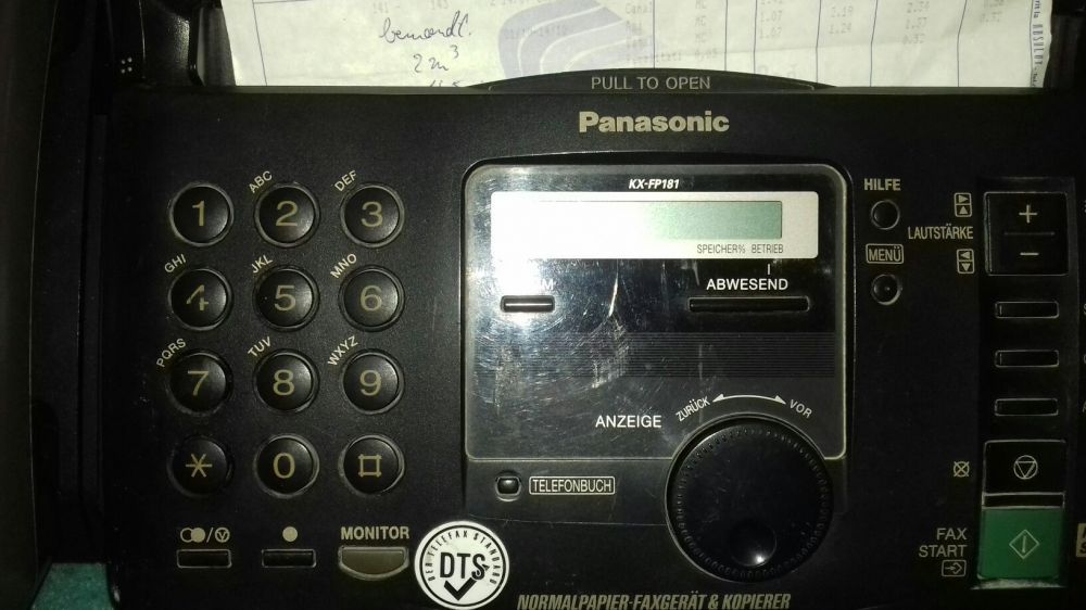 Fax Panasonic KX-FP181 cu film termic și telefon