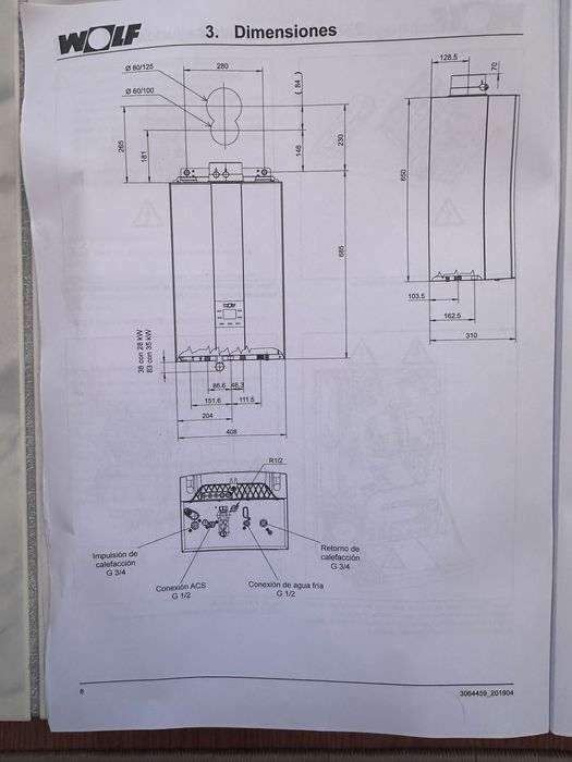 Centrala termica Wolf, 28 kW