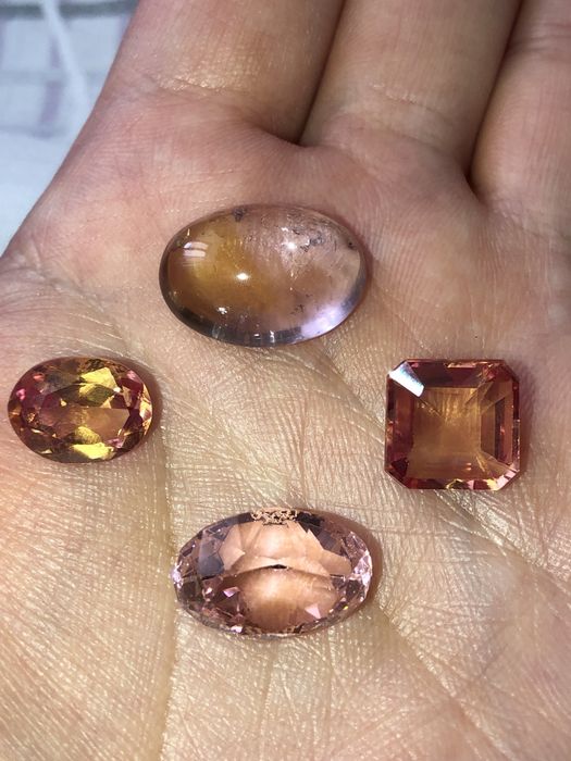 Натуральные камни Аметрин, Цитрины, Хрусталь