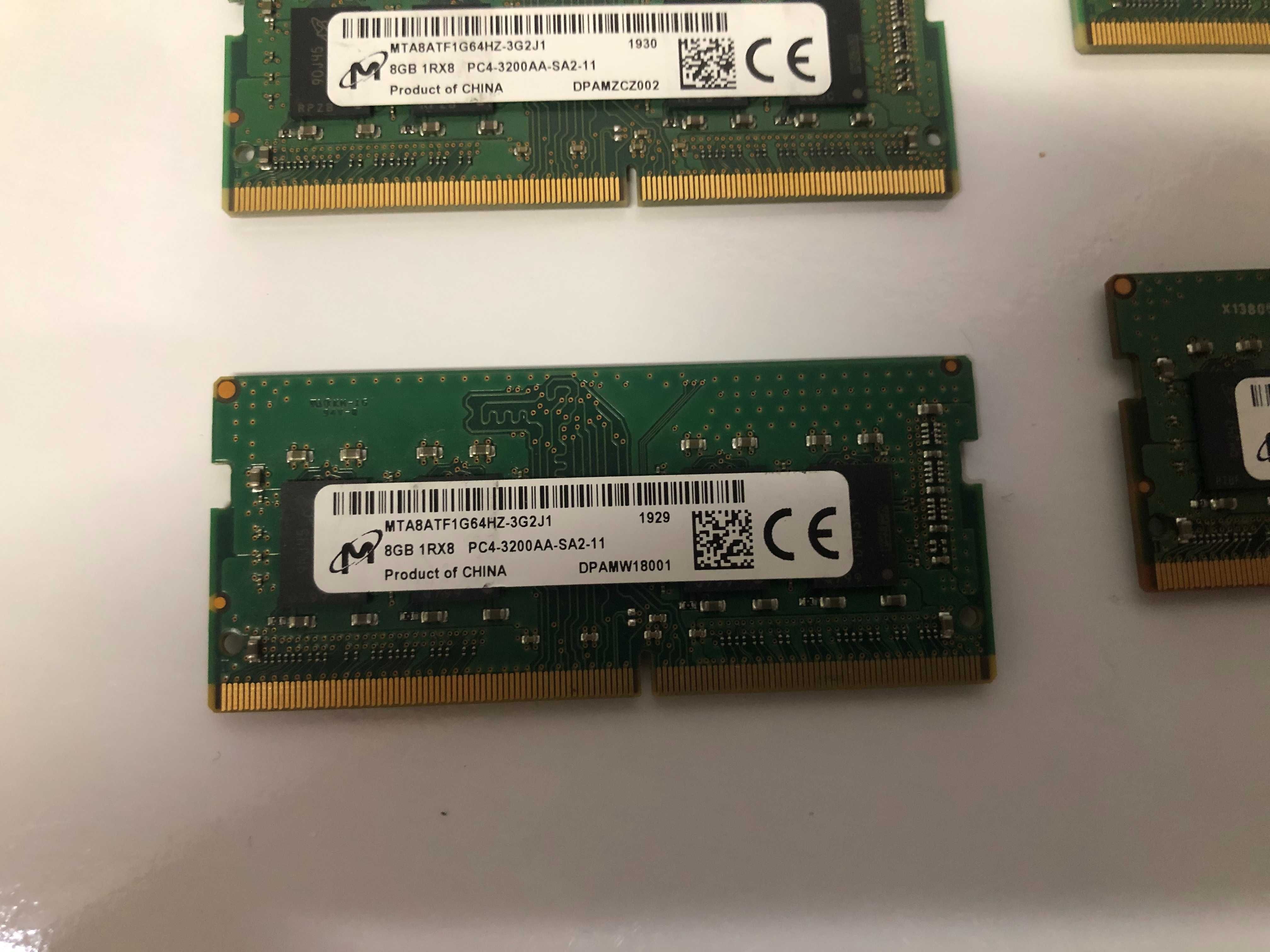 Memorie laptop Sodimm DDR4 Micron 8 gb / 3200, MTA8ATF1G64HZ, garantie