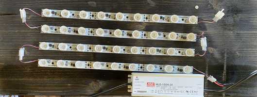 Module LED 8Wpe suport Aluminiu rigid 12-24V cu mufe pt inseriere