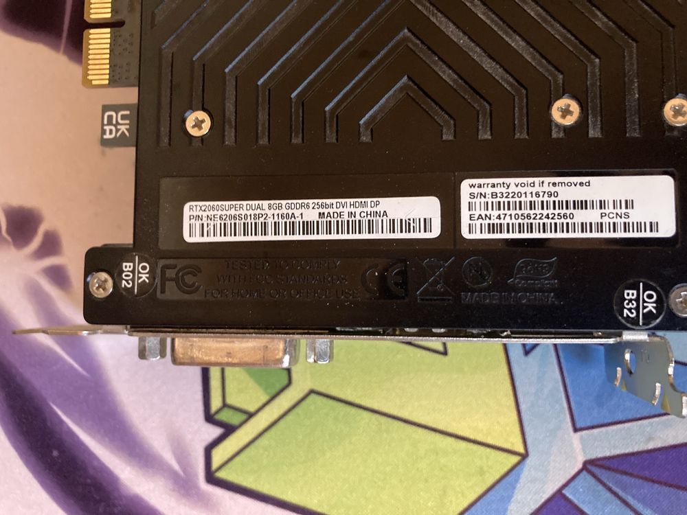 Rtx2060super palit 6gddr 8gb