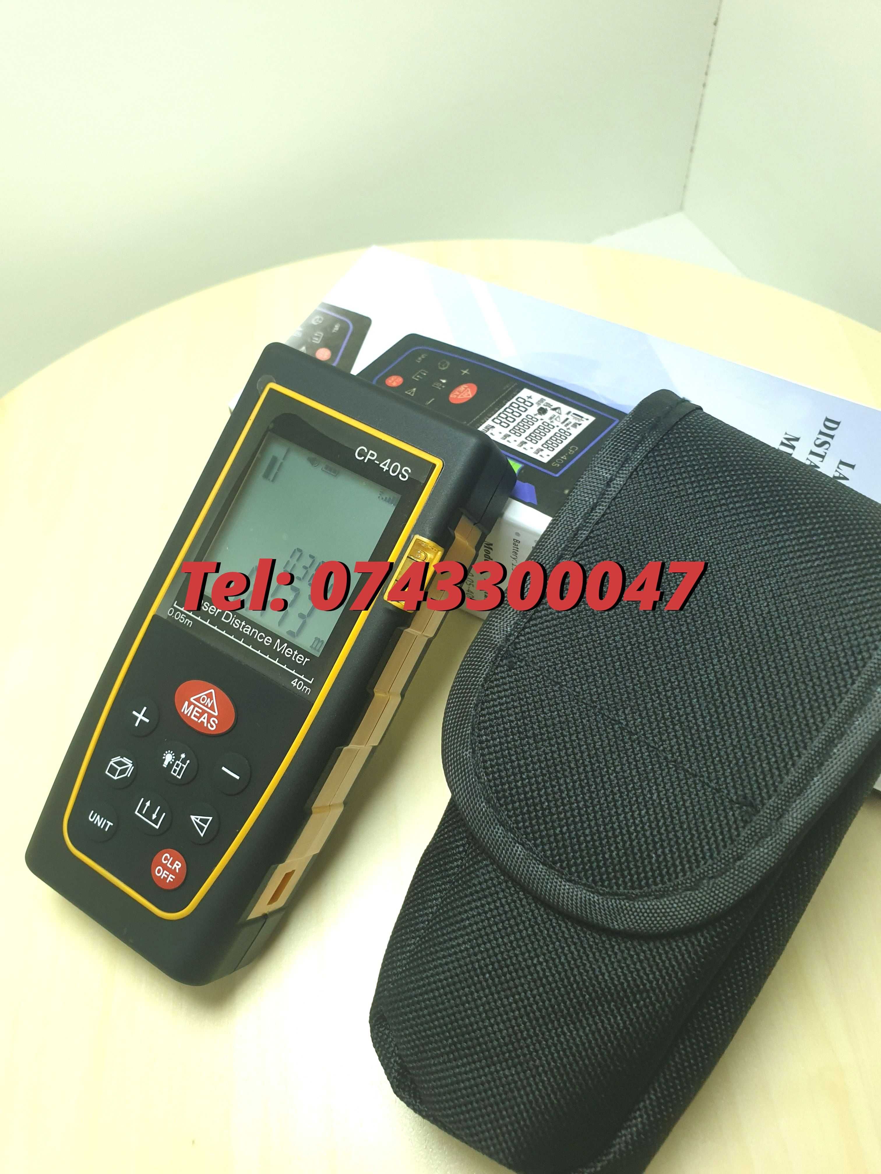 Telemetru Laser Profesional 40 M Precizie  2mm Protectie Ip54 p