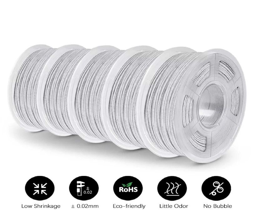 Filament 3D SUNLU PLA+, ABS, Petg, Pla Marble