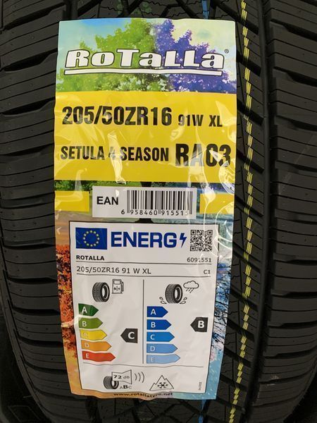 Нови всесезонни гуми ROTALLA SETULA 4 SEASON 205/50R16 91W XL НОВ DOT