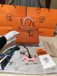 Geanta Hermes Kelly 25 cm Orange/Piele naturala 100%/Punga/CutieHermes