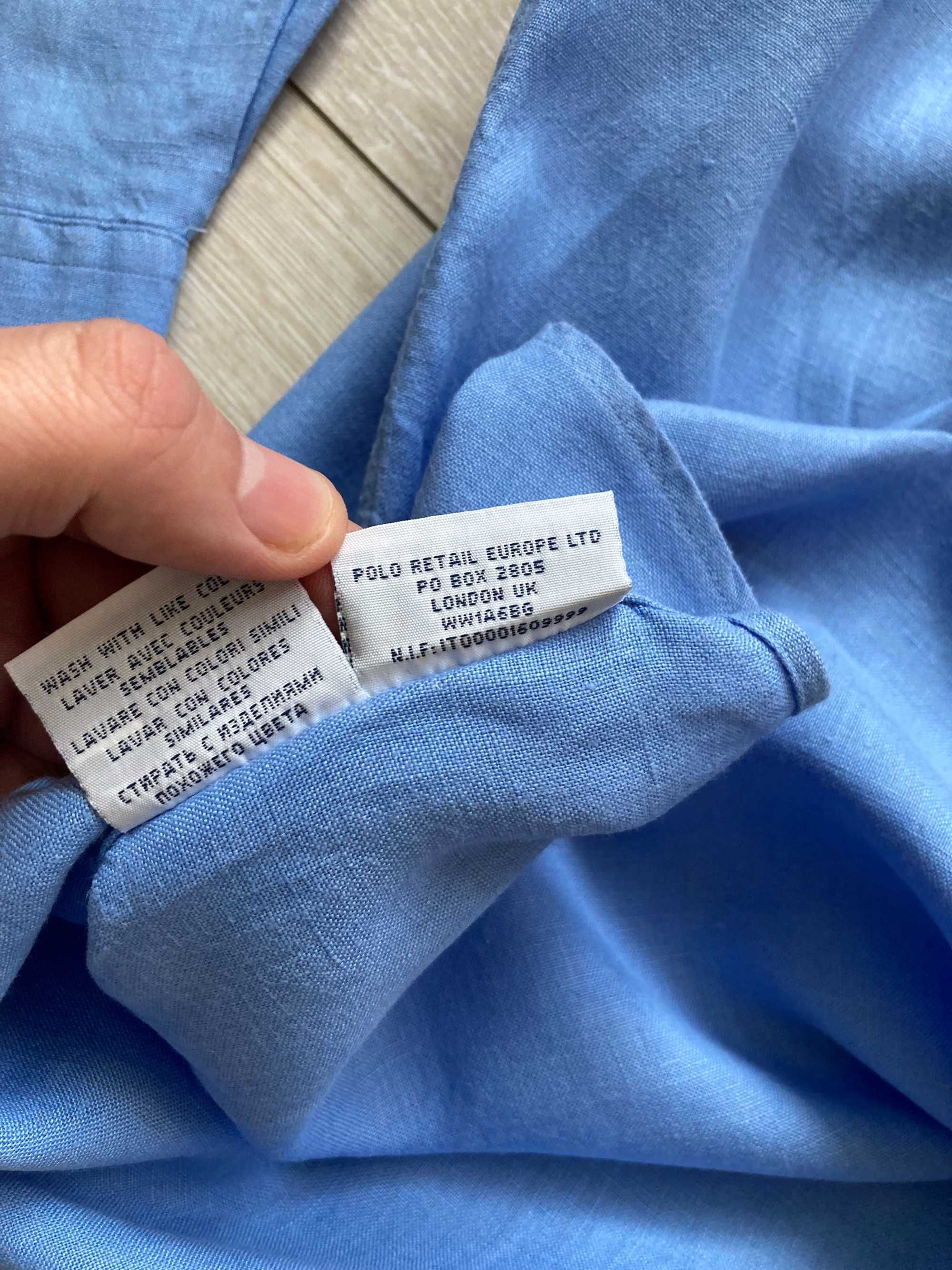 POLO By Ralph Lauren Custom Fit Linen мъжка ленена риза лен размер XXL