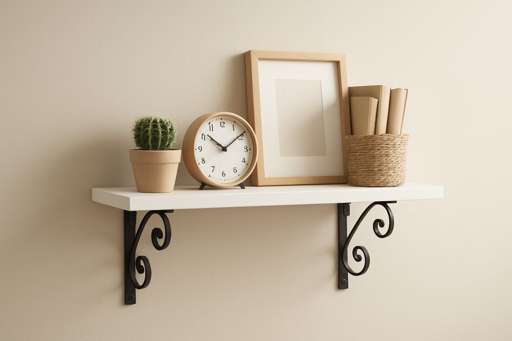 Polițe moderne din PAL și fier forjat