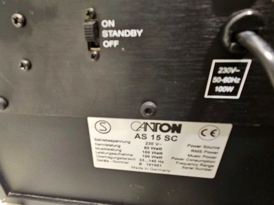 Subwoofer Canton AS 15 SC si AS 100 MX