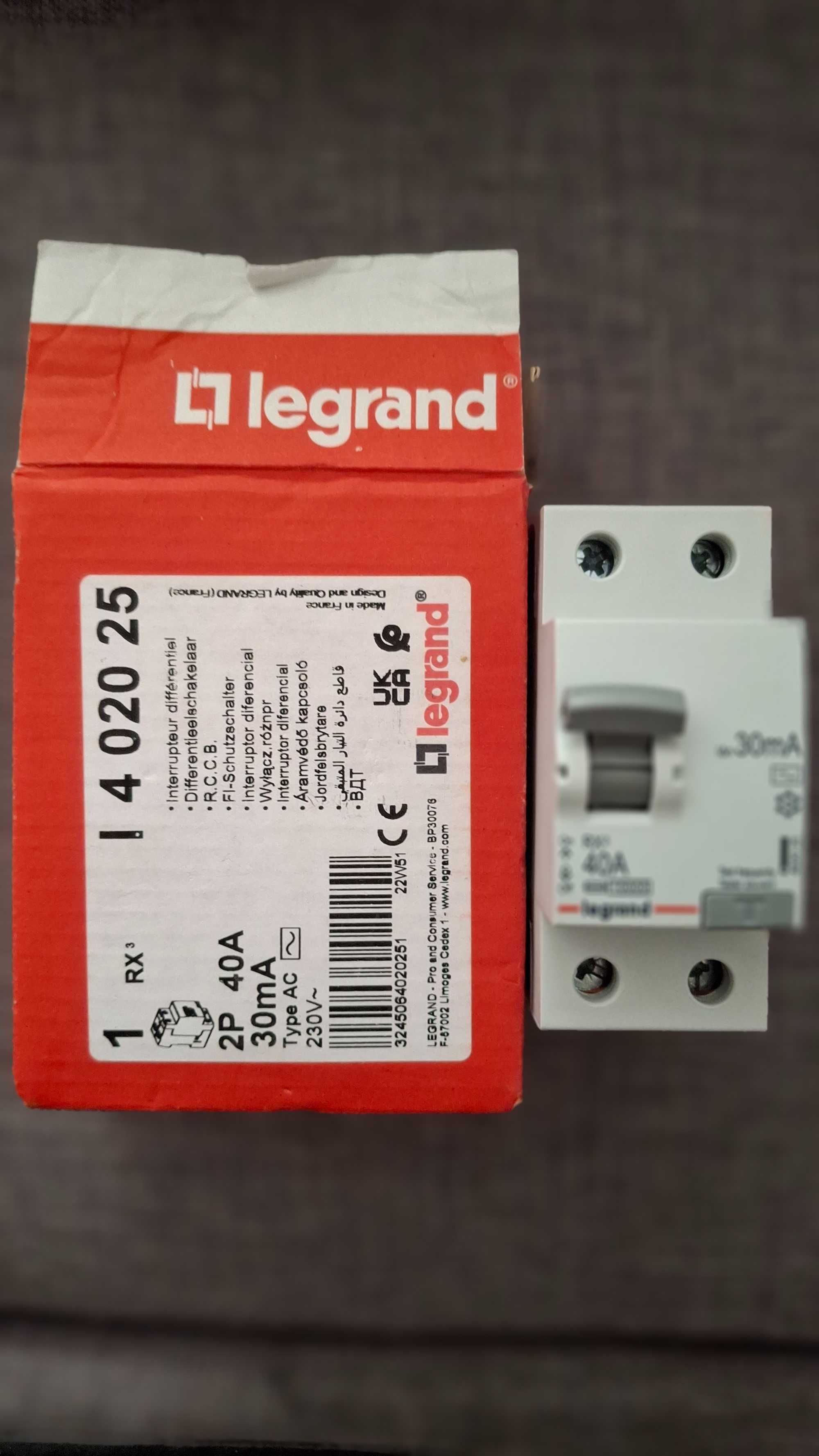 Legrand Дефектнотокова защита ID 2P 40 A 30mA АС 402025