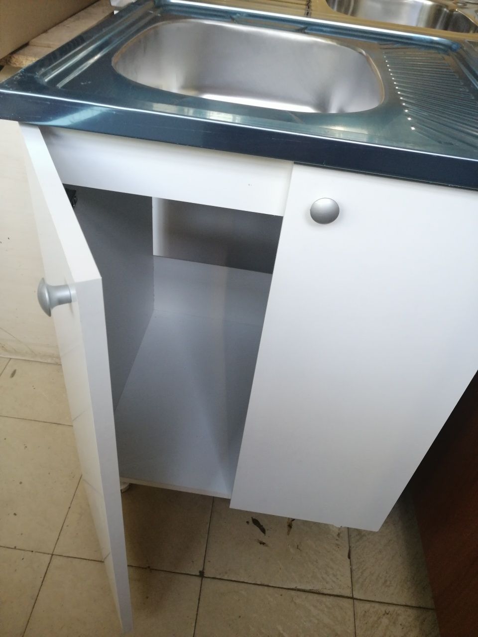 Нов Шкаф с мивка 60/60 за кухня.Кухненска мивка