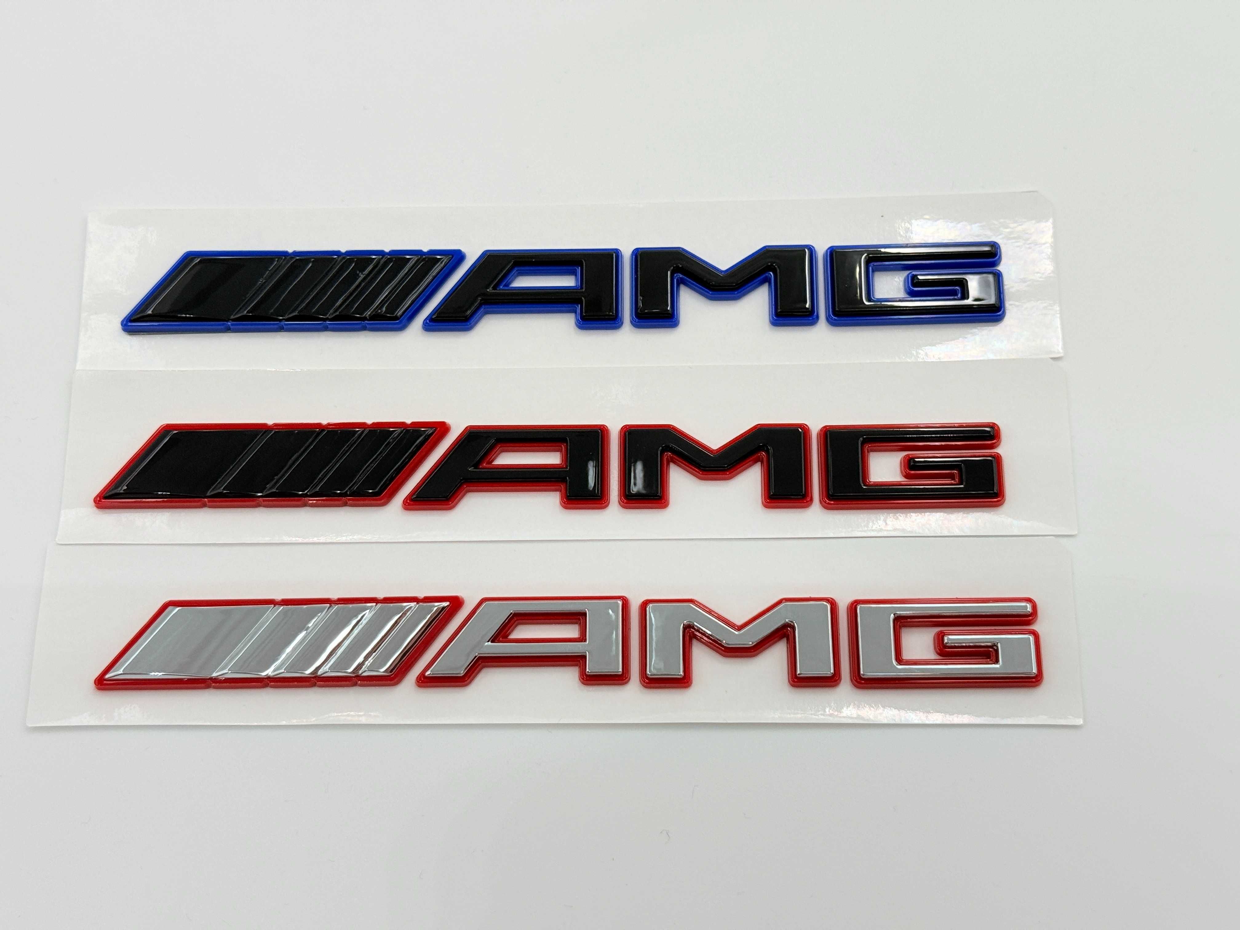 Emblema Compatibila Mercedes AMG bicolor model nou
