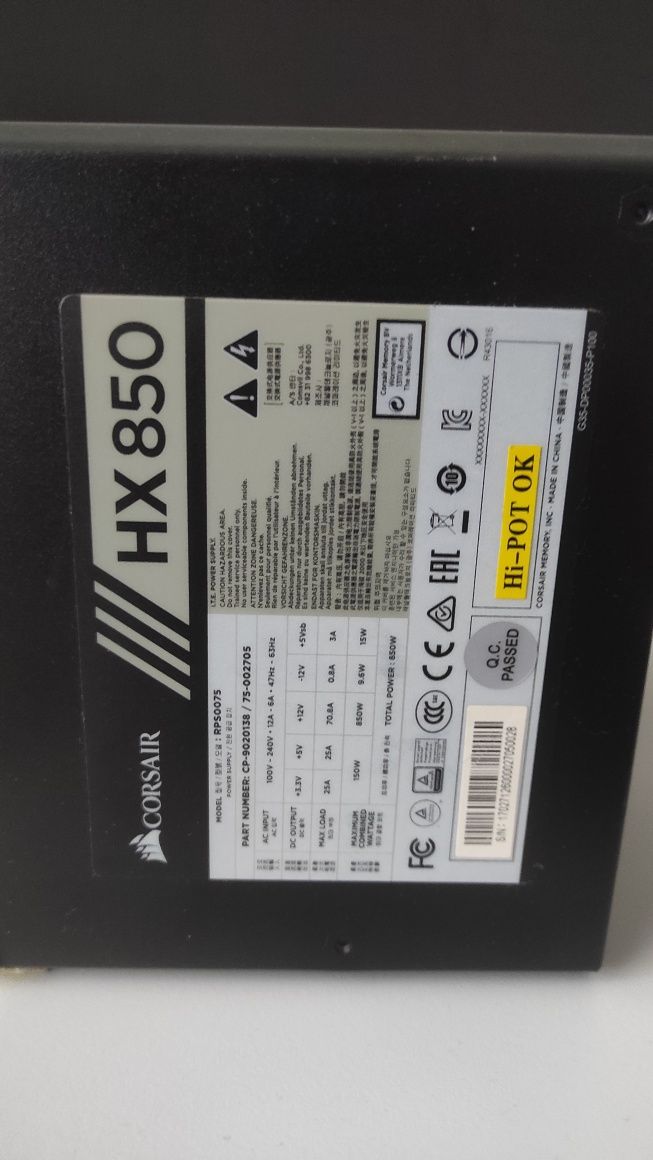 Sursa alimentare Corsair HX850