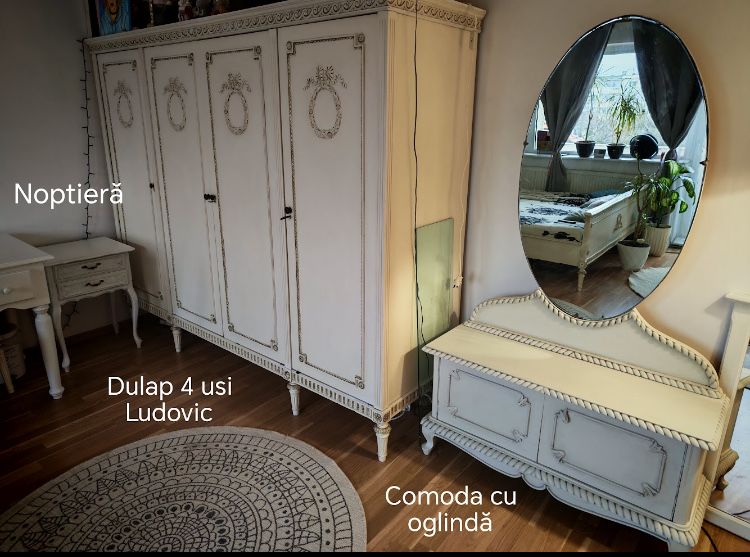 Urgent set mobila dormitor pat dulap birou comoda noptiera