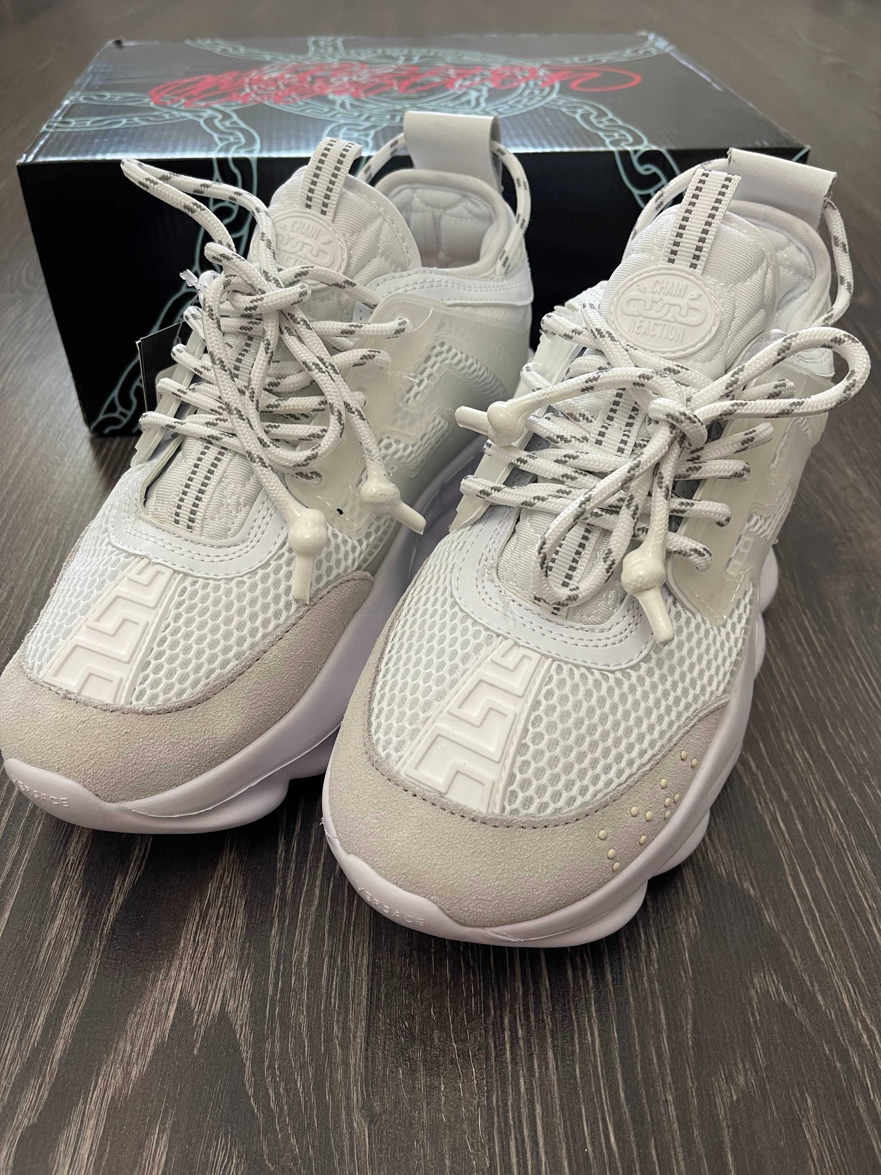 Adidasi Versace Chain Reaction l Produs NOU Premium din Piele  Premium