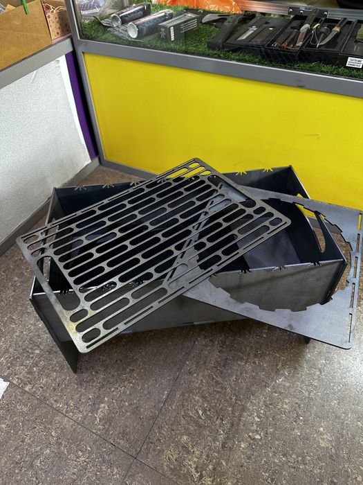 Мангал 3мм разборный с решеткой гриль